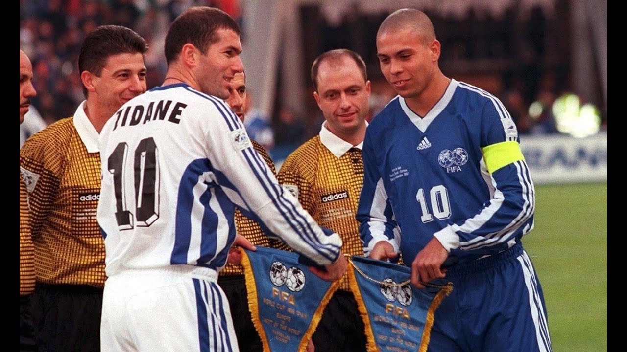 Ronaldo vs Zidane ( World All Stars vs Europe All Stars 1997 )