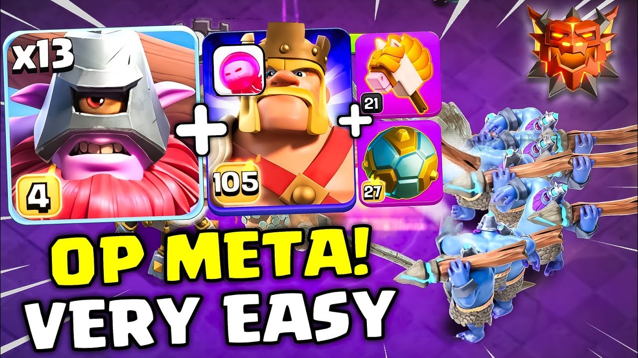 TH18 OP Stick Horse + Throwers Strategy | Push Legend Mudah 3 Bintang