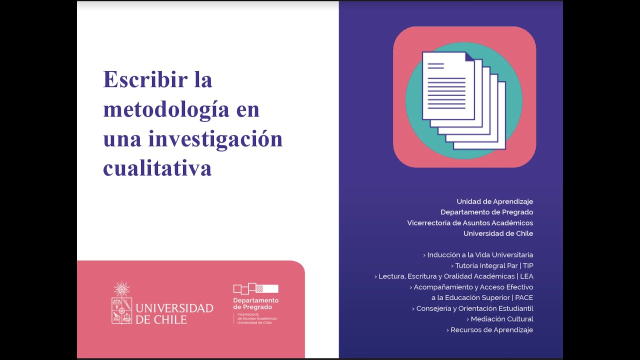 Taller: Escribir la metodología en una investigación cualitativa.