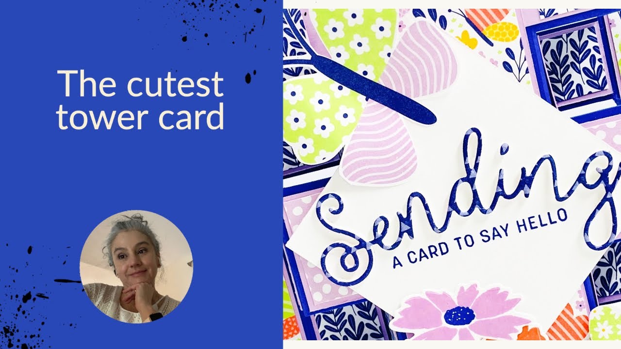 The cutest tower card with butterfly kisses
