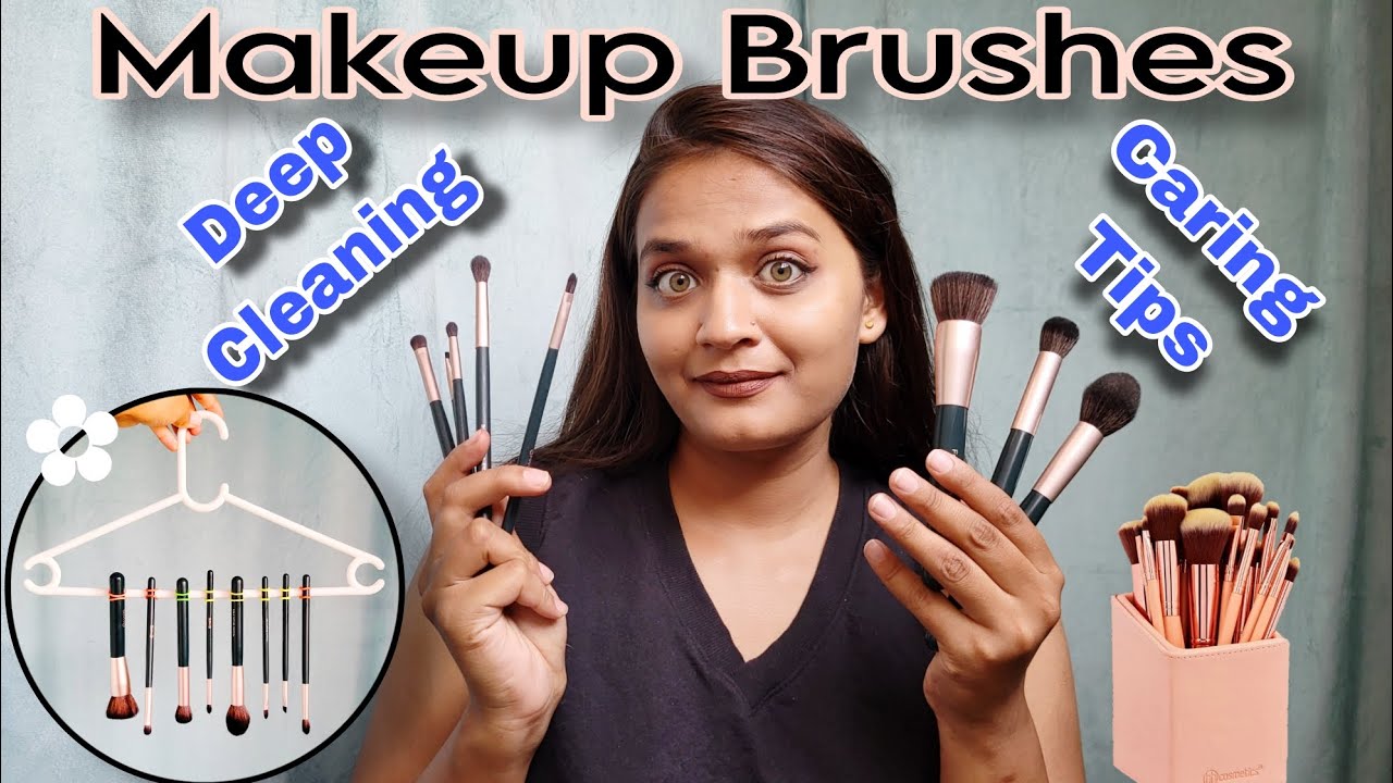 Best and Easiest way to clean Makeup Brushes at home | How to Clean Makeup Brushes and Caring Tips✨