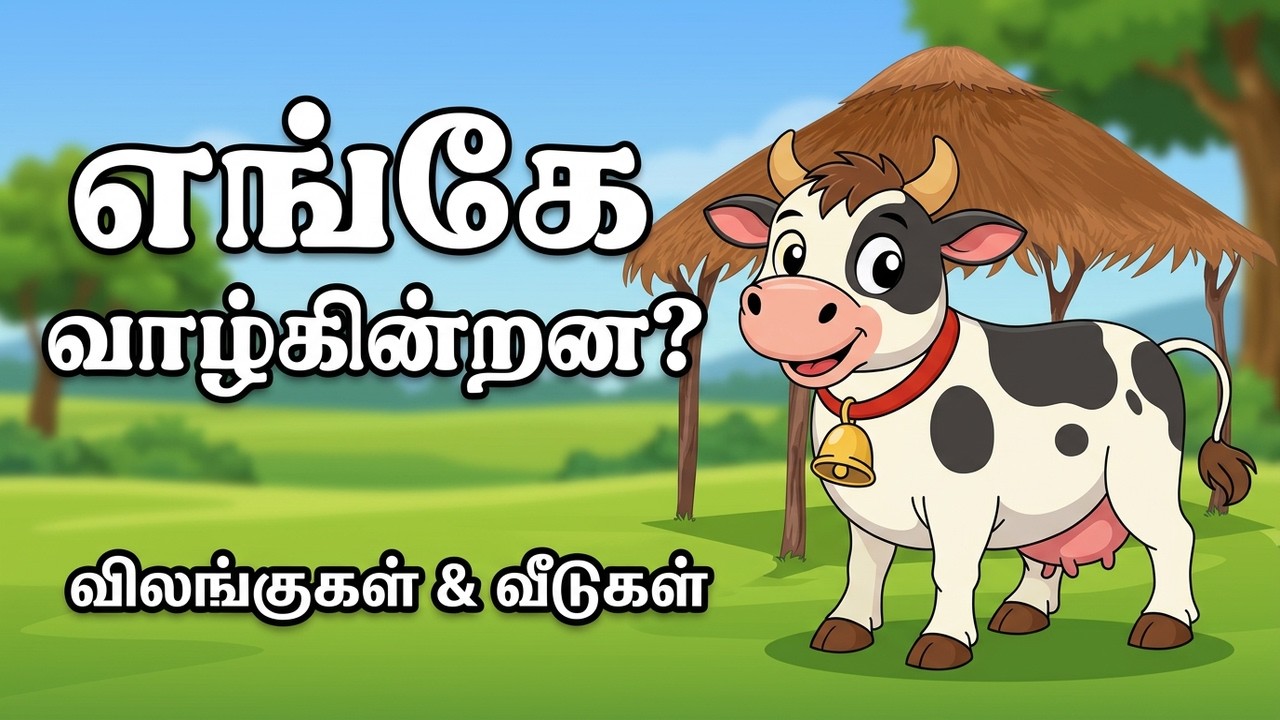 விலங்குகளின் பெயர்கள் மற்றும் இருப்பிடம் | Animals and Their Habitats in Tamil | @KIDS123TV-BTK |