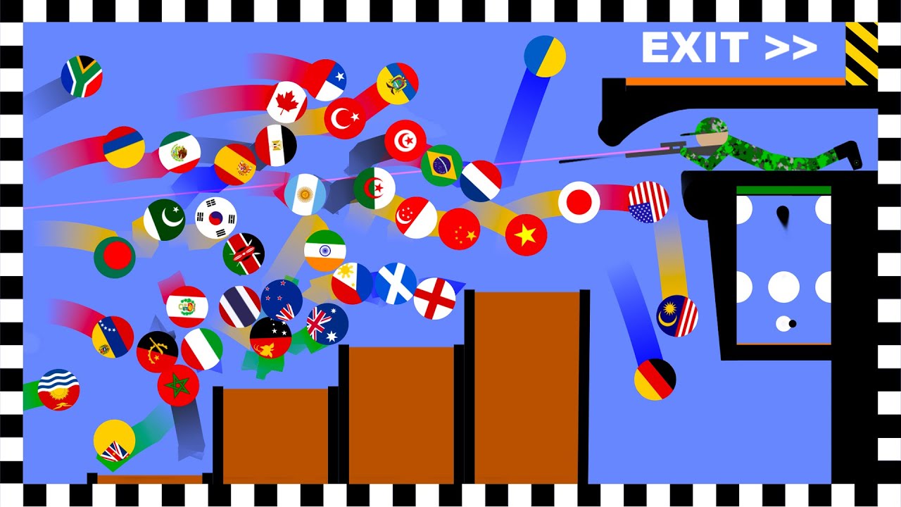 World Marble Race - Marbles vs Sniper