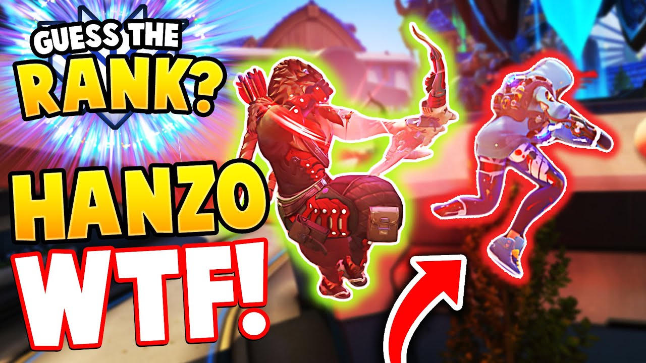 Overwatch Guess The Rank! - INSANE Hanzo PARKOUR GOD Gameplay?!