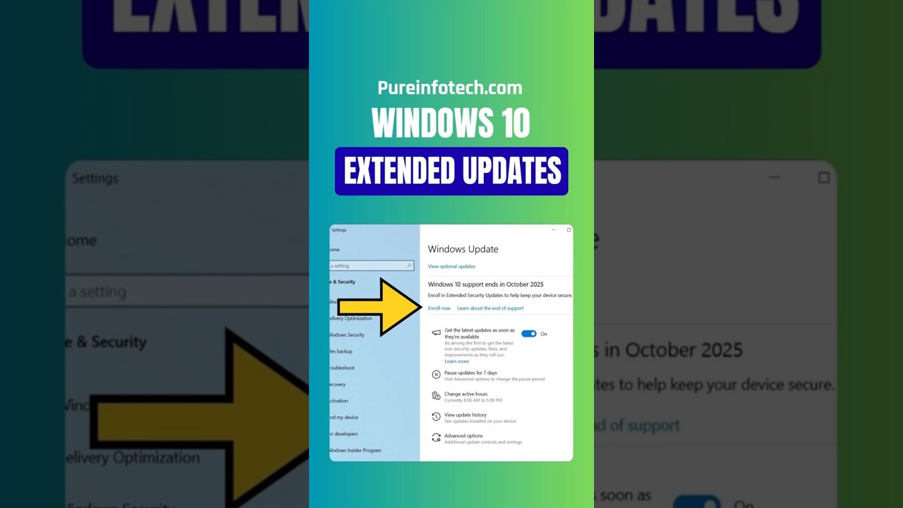 Still on Windows 10? Get FREE Security Updates After 2025 | Enroll ESU Guide