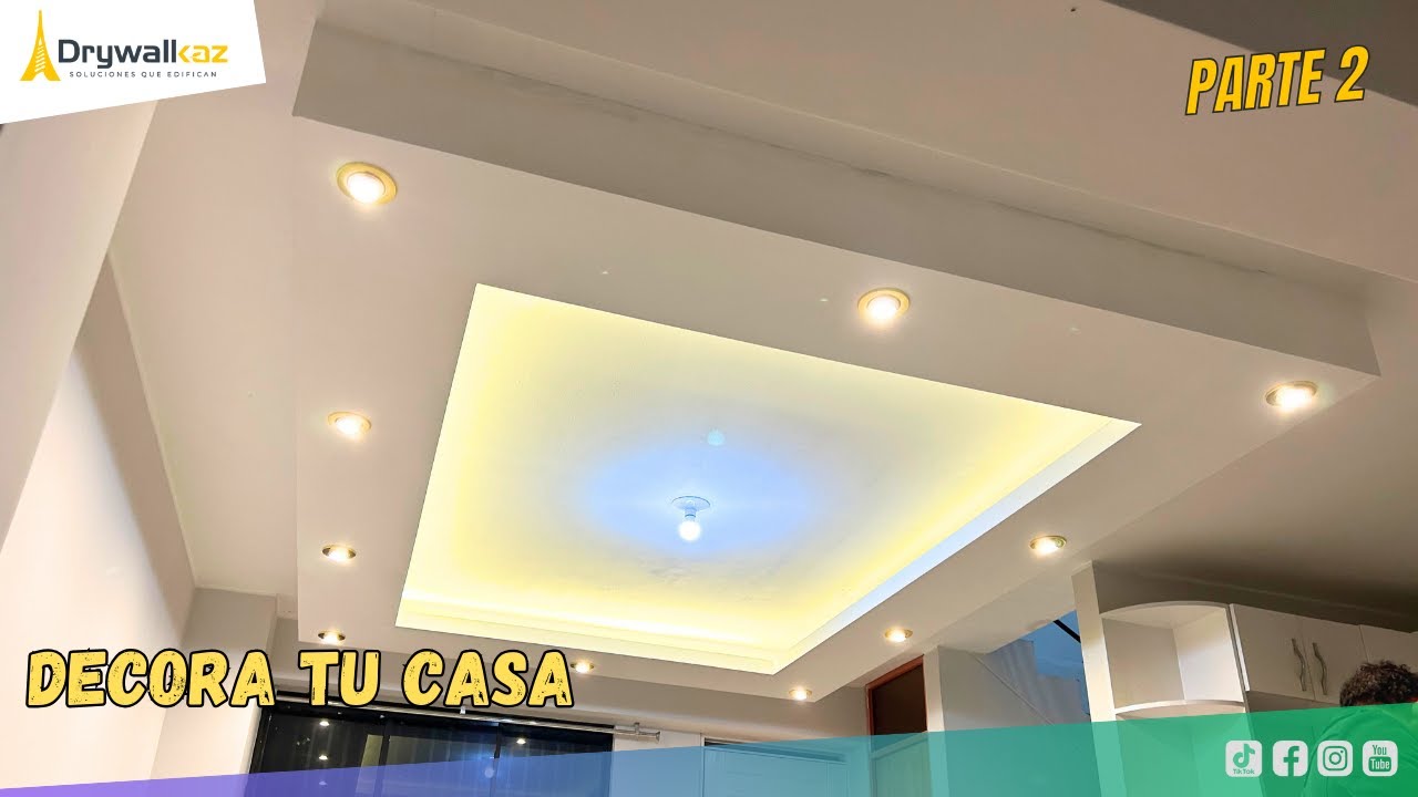 COMO HACER UN cielo raso con DECORACION muy ELEGANTE para tu casa #drywall | PARTE 2