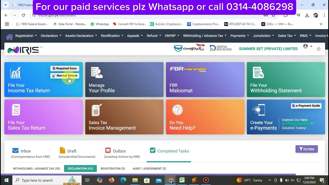 Company Income tax return 2024| Null income tax return
