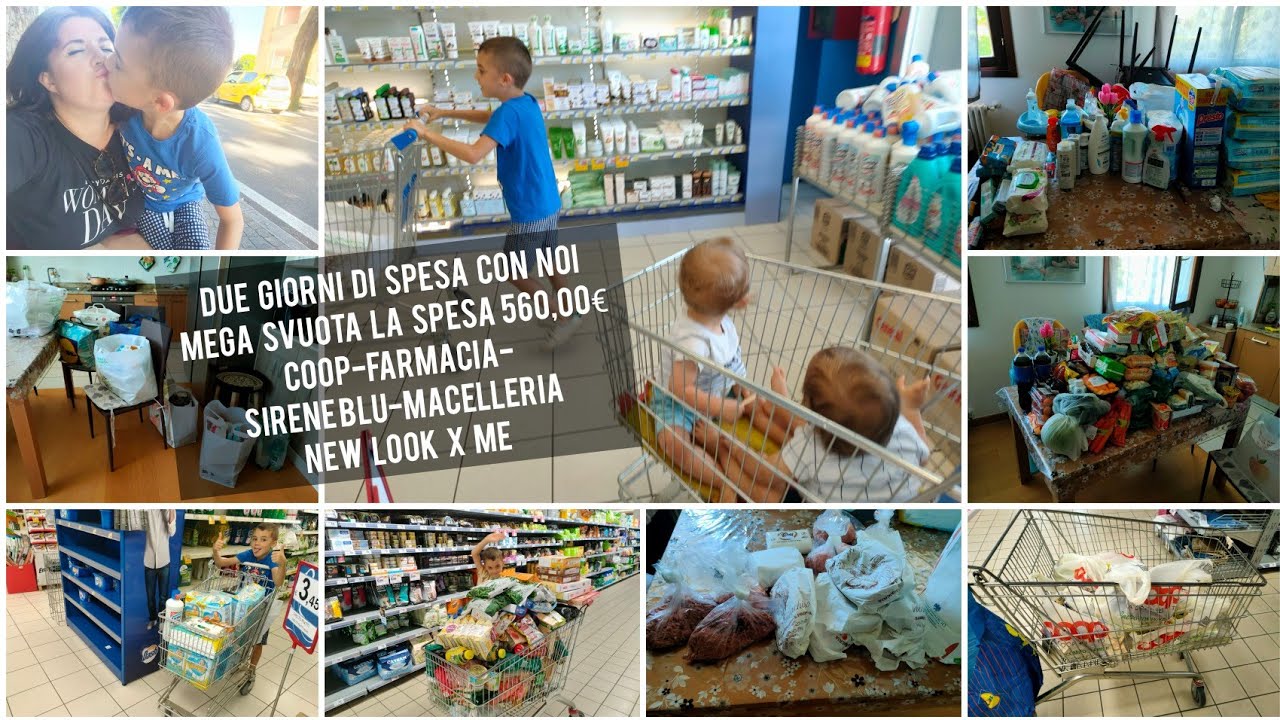 MEGA SVUOTA LA SPESA 560&euro; COOP-Due giorni di spese con noi-New look-Famiglia di sei,mamma di tre&hearts;️