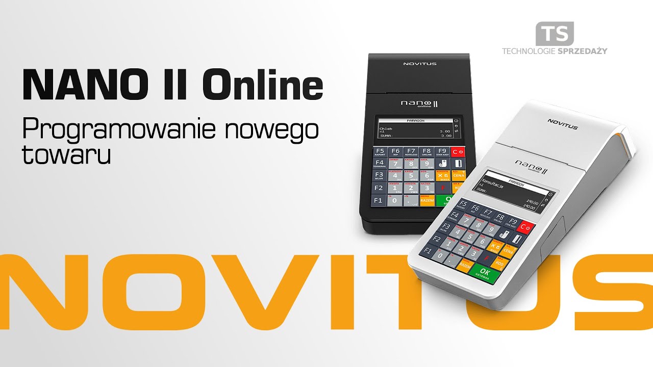 Novitus Nano II Online - Programowanie towaru