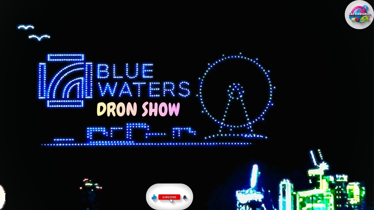Bluewaters Island Dubai at Night 🌃 | DSF Drone Show Experience | Safraworld 