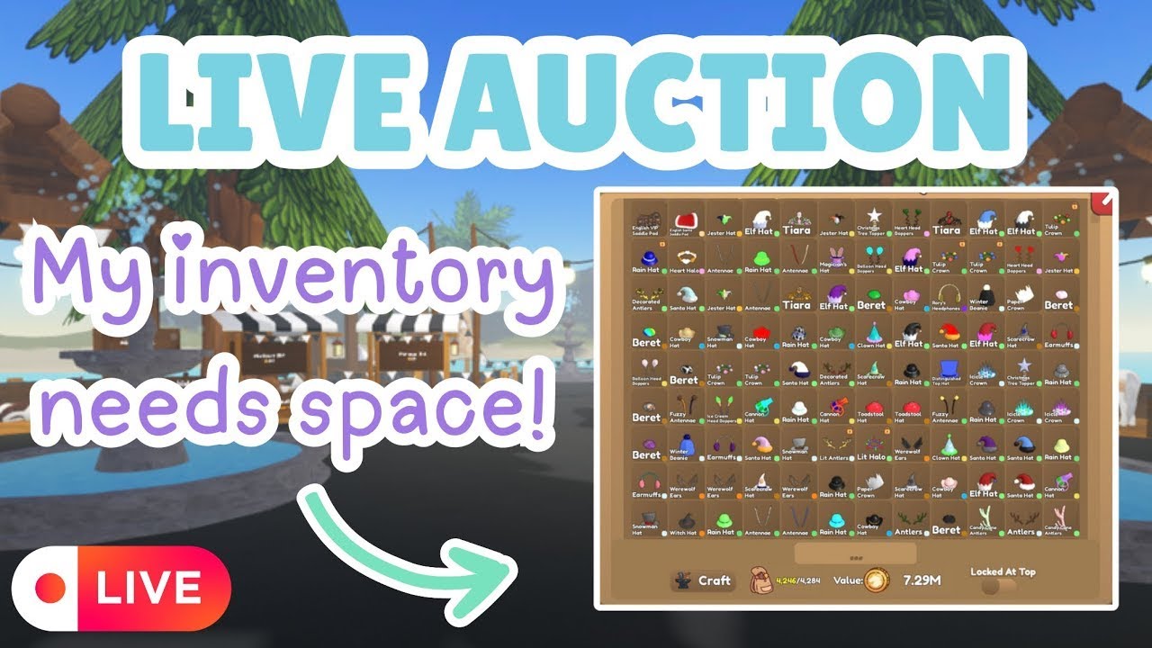 Hosting an AUCTION! Selling Random Accessories! My Inventory is too full 😅 | Wild Horse Islands