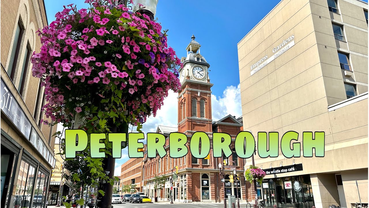 Exploring Downtown PETERBOROUGH, Ontario: WalkThrough With Captions And Surround Sound