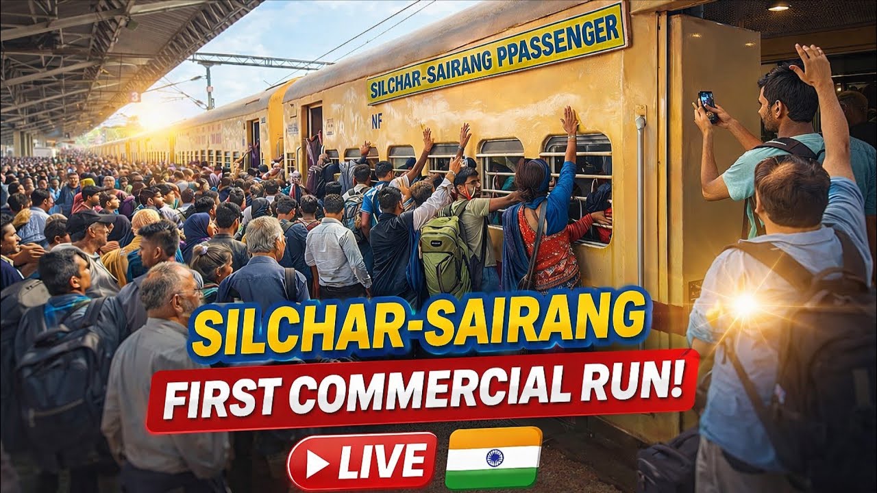 Silchar Sairang Passenger Train Regular Commercial Service Starts Today | First Day 20 February 2026