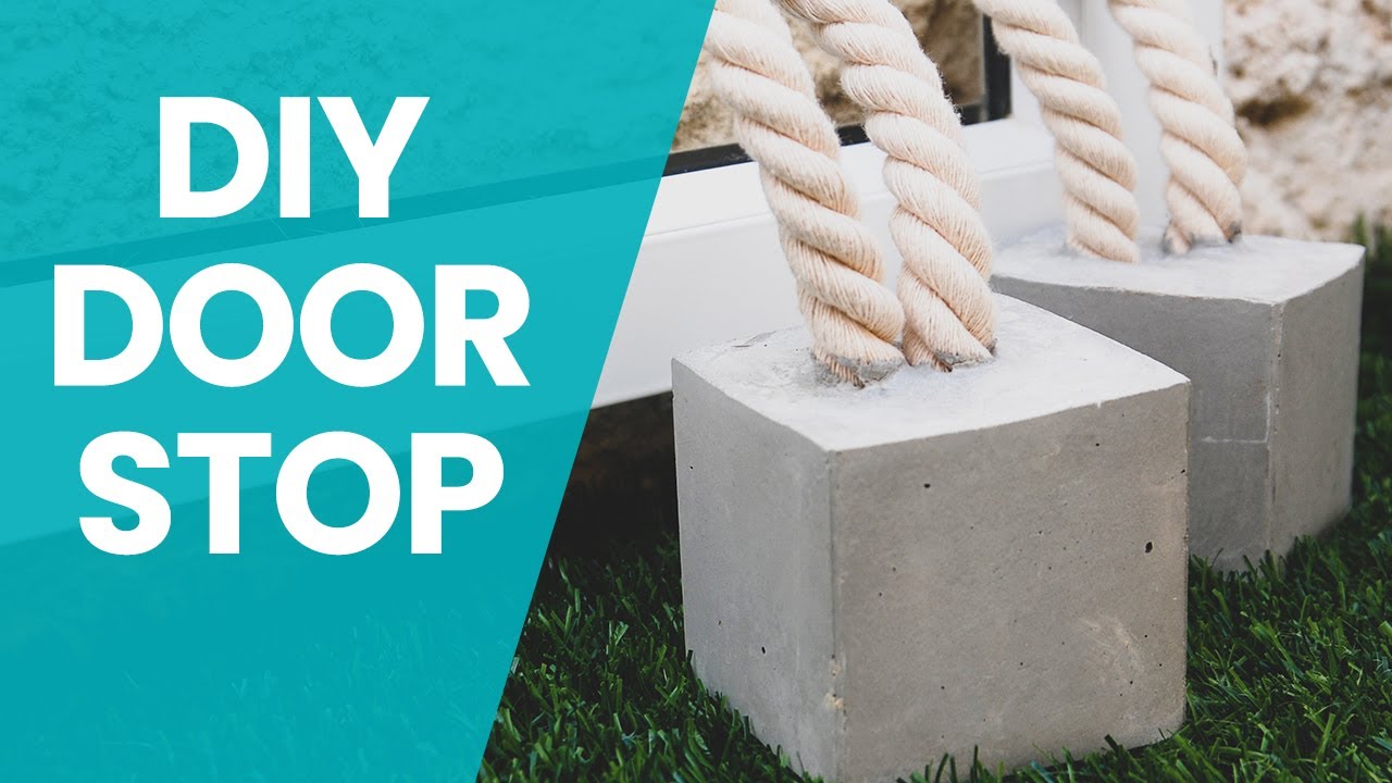 How to Make a Concrete Door Stopper With Rope Handle - EASY Tutorial