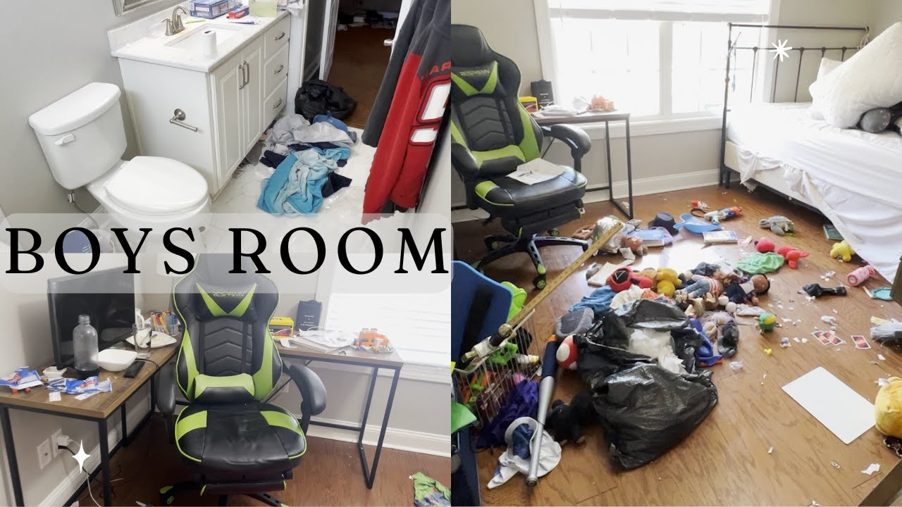 CLEAN with ME - DISGUSTING boys room