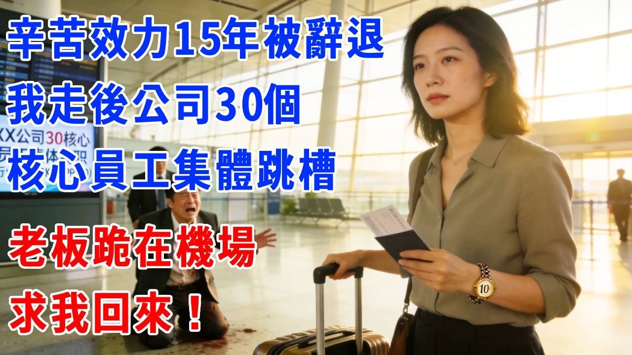 辛苦效力15年被辭退，我走後公司30個核心員工集體跳槽，老板跪在機場求我回來！#正能量 #故事分享 #故事頻道 #生活經驗 #人生感悟 #打脸 #职场