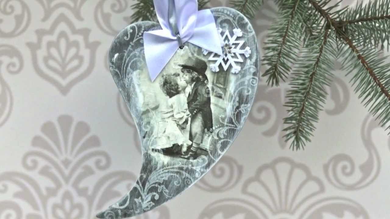 Decoupage krok po kroku - serce z pocałunkiem
