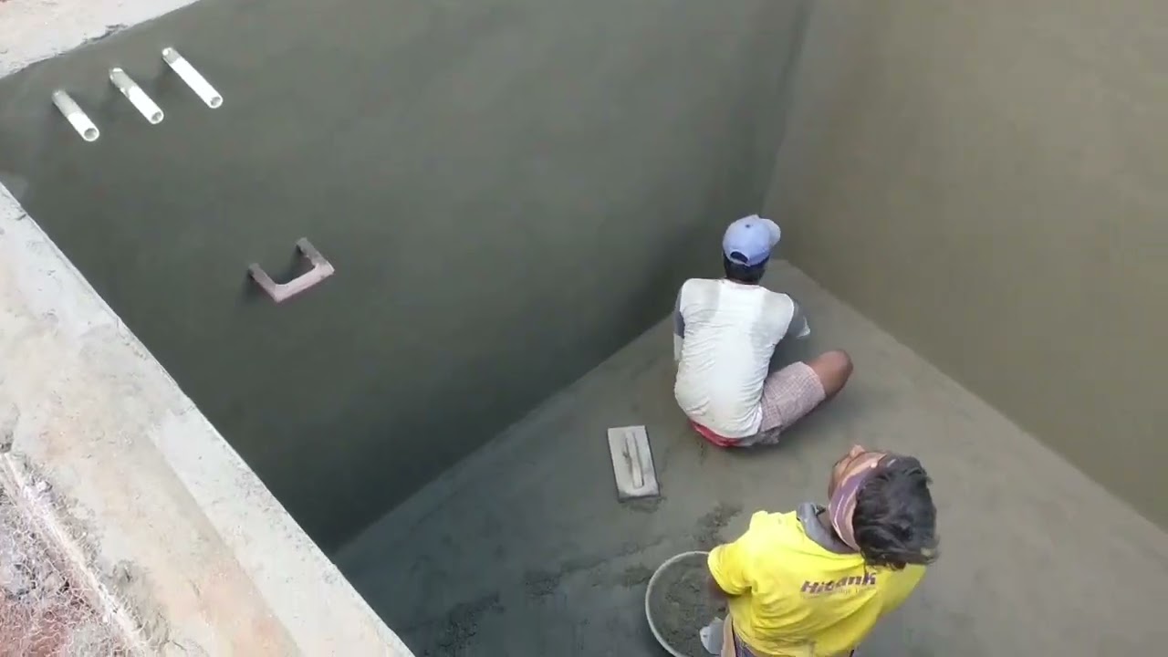 Plastering Work of Underground Water Storage Sump / Tank