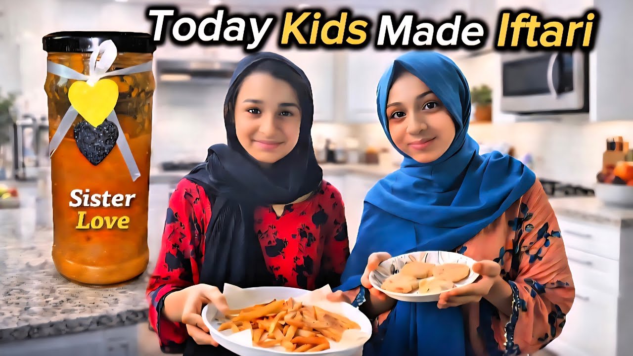 TODAY KIDS MADE IFTARI 🌙✨  l Sister's Special Chutney 😍 | Family Cooking Fun