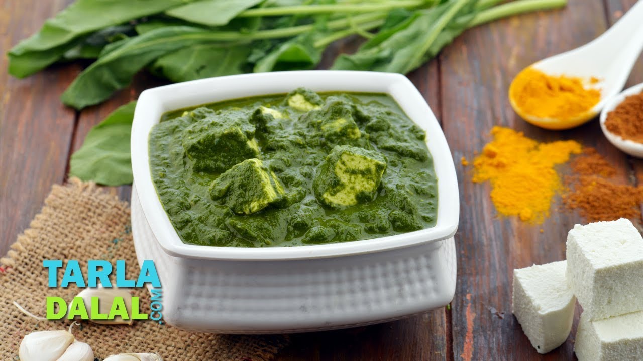 Palak Paneer, Home made Palak Paneer by Tarla Dalal