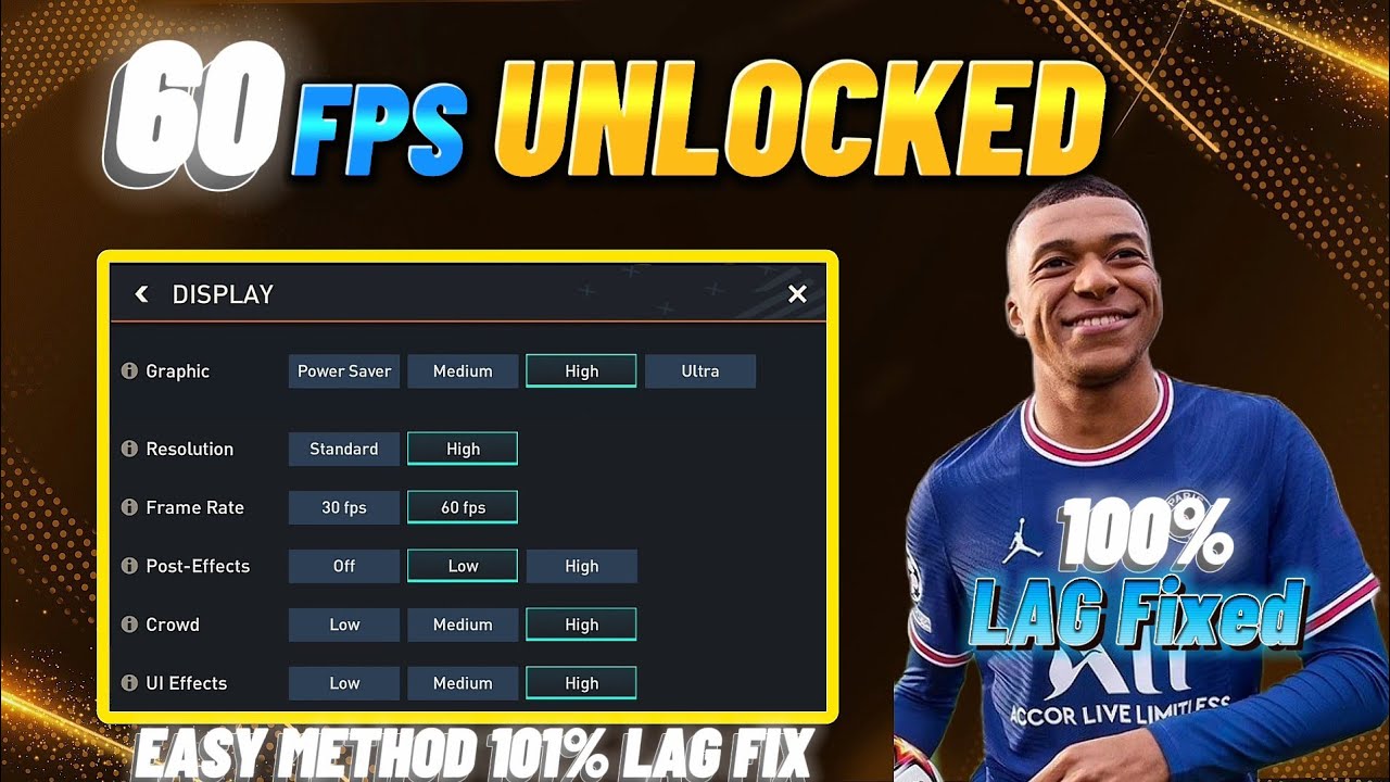 60FPS GRAPHICS UNLOCK🔥| 101% LAG FIX | EASY METHOD | FC MOBILE 24 | ROHIT GAMING