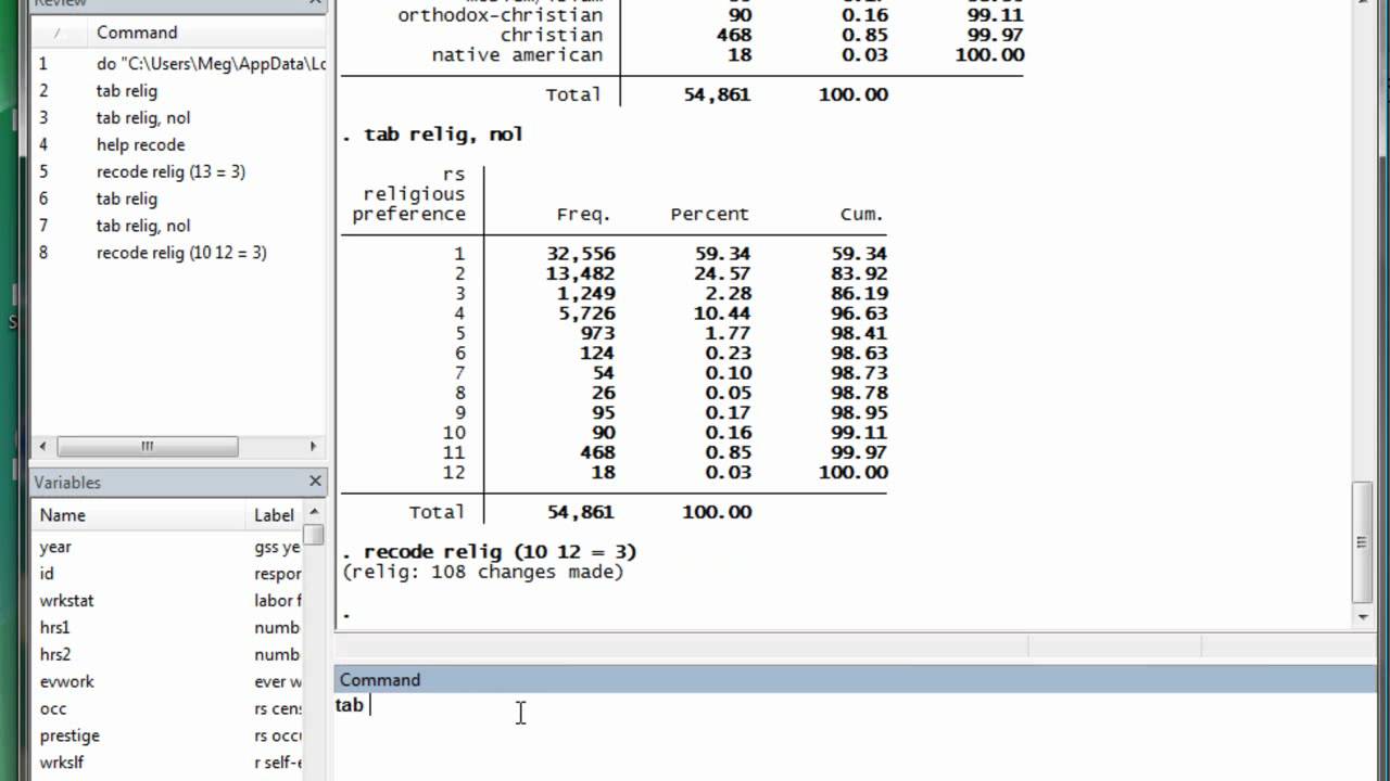 STATA(5) Recode