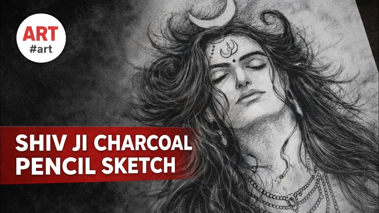 Mahadev charcoal pencil sketch..🪷❤️
