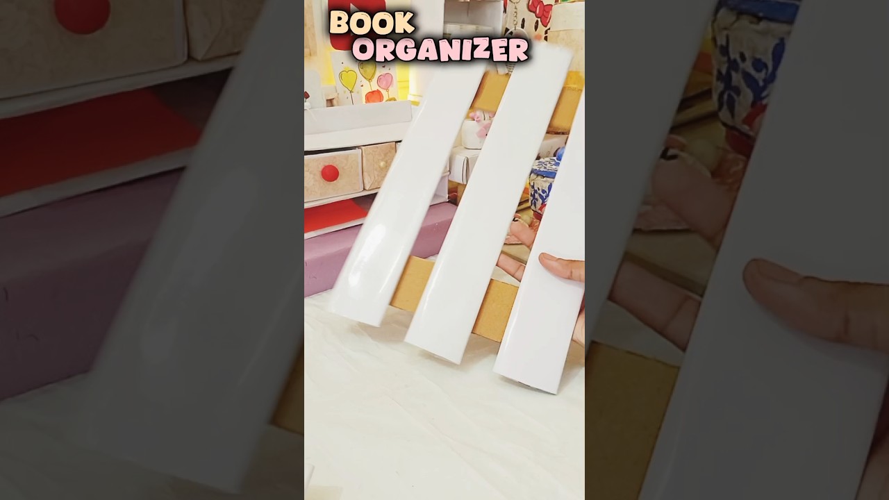 Easiest DIY Books Organiser 😱😱😱 #shorts #diy #viralvideo #easiest #organizer