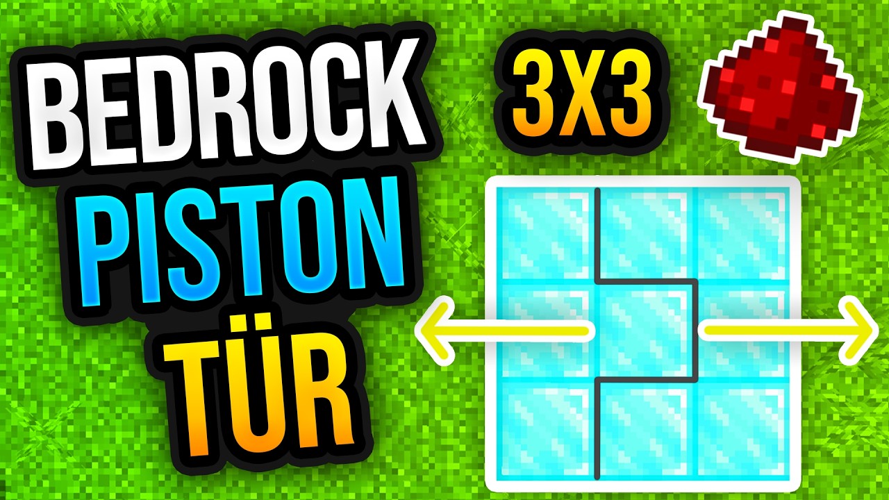 3x3 PISTON TÜR MINECRAFT BEDROCK 1.21