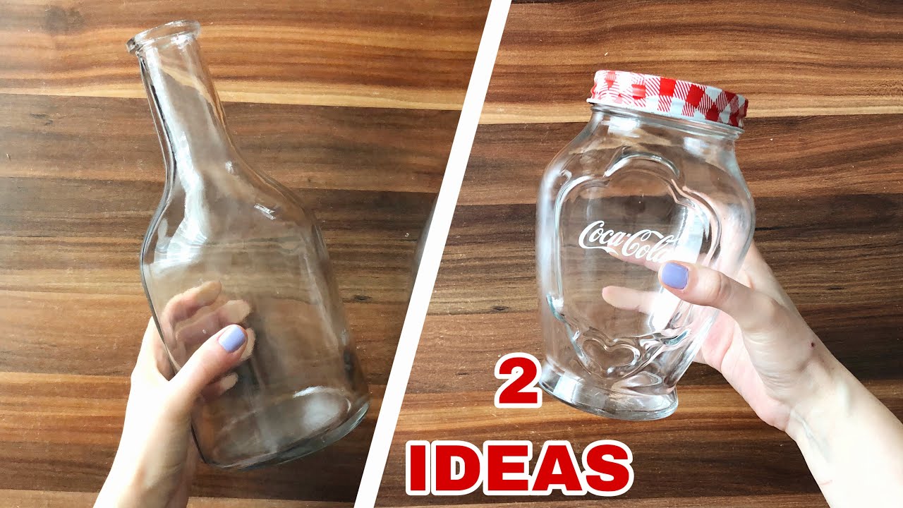 2 самых декоративных идеи переработки старой стеклянной бутылки и банки 😍♻️