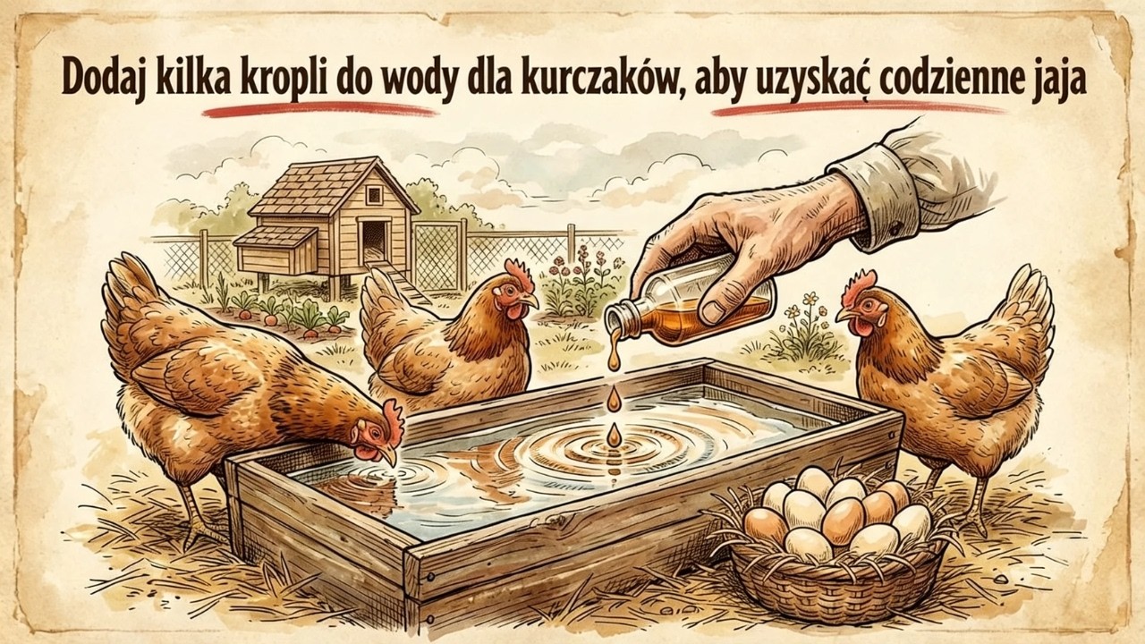 To, co dodałem do wody, sprawiło, że moich 30 kur zniosło 700 jaj miesięcznie. Zwariowały!
