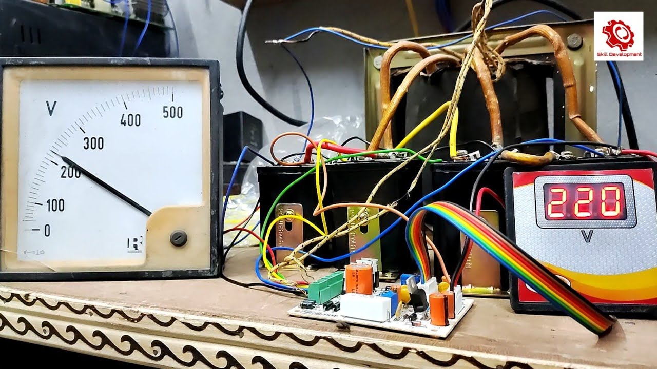Automatic voltage stabilizer बनाते हैं Digital display microcontroller kit के साथ|Skill development