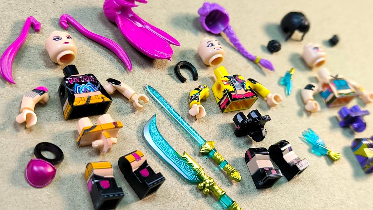 lego kpop demon hunters | rumi | zoey | mira | minifigures lego unofficial 