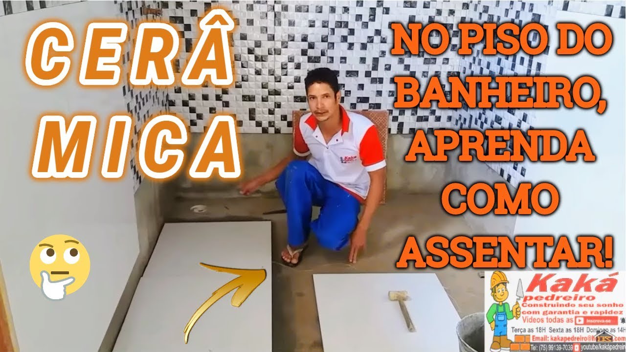 COMO assentar CERÂMICA no PISO do BANHEIRO, do COMEÇO ao FIM!