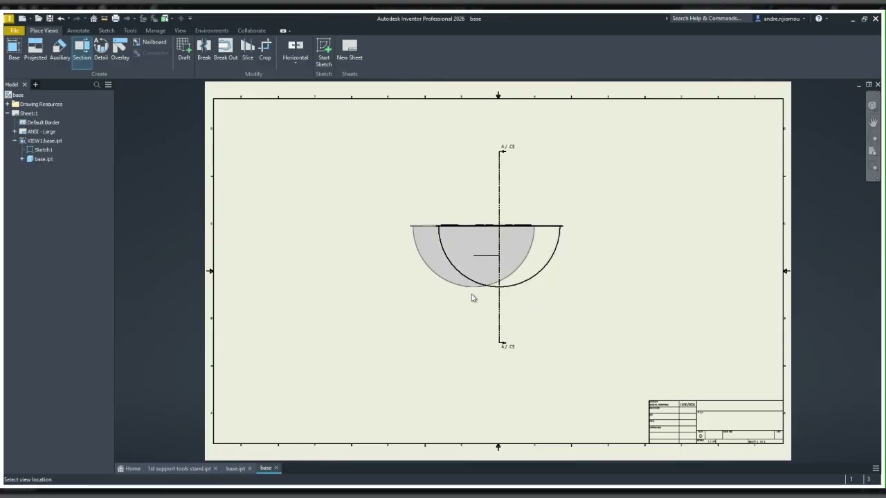 HOW TO PRODUCE A SECTION VIEW OF A MODEL USING AUTODESK INVENTOR, TUTORIAL.