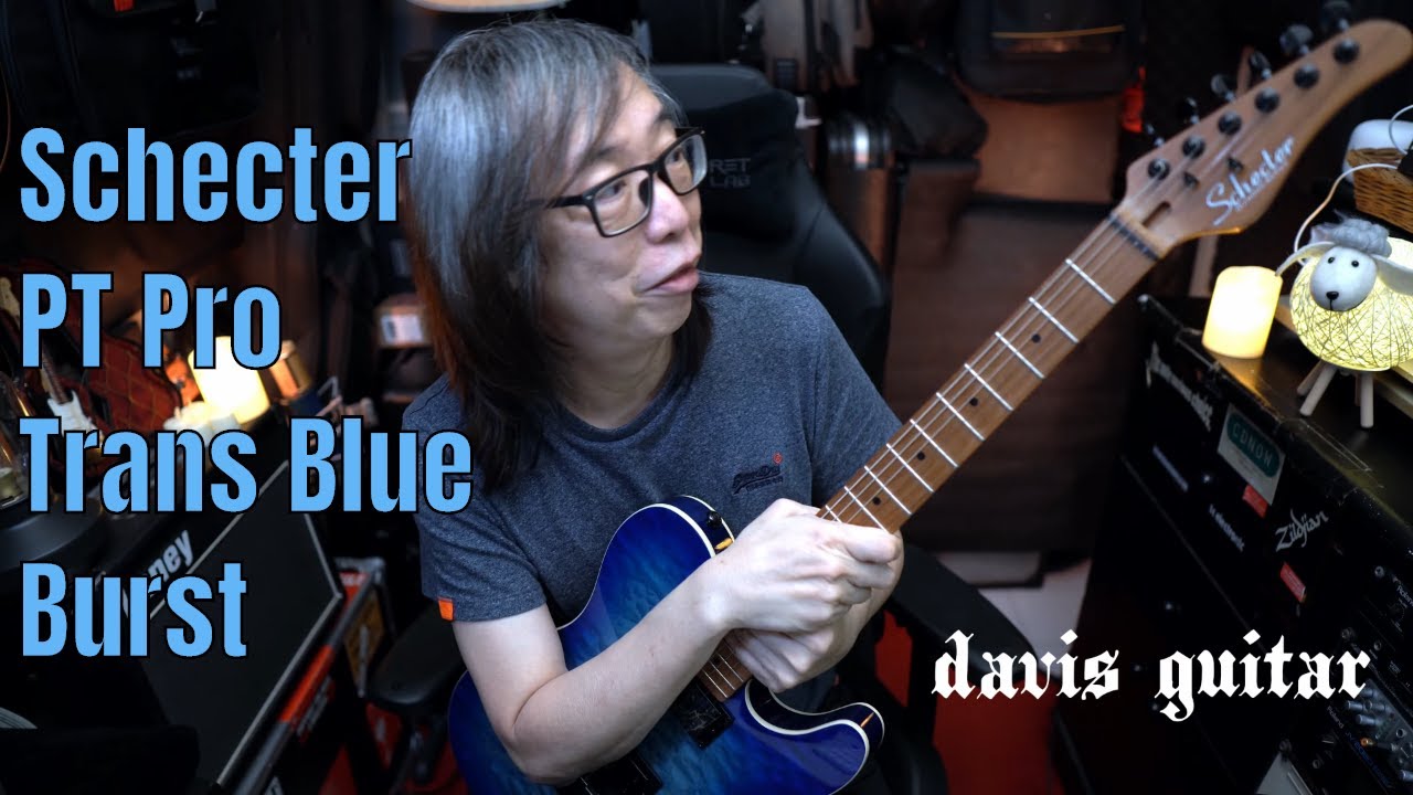 Schecter PT Pro Trans Blue Burst