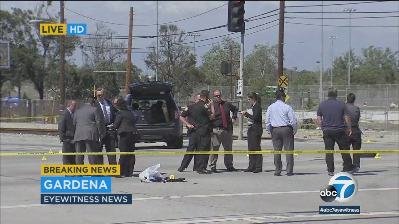 Officers shoot, wound man who lunged at them with knife in Gardena | ABC7
