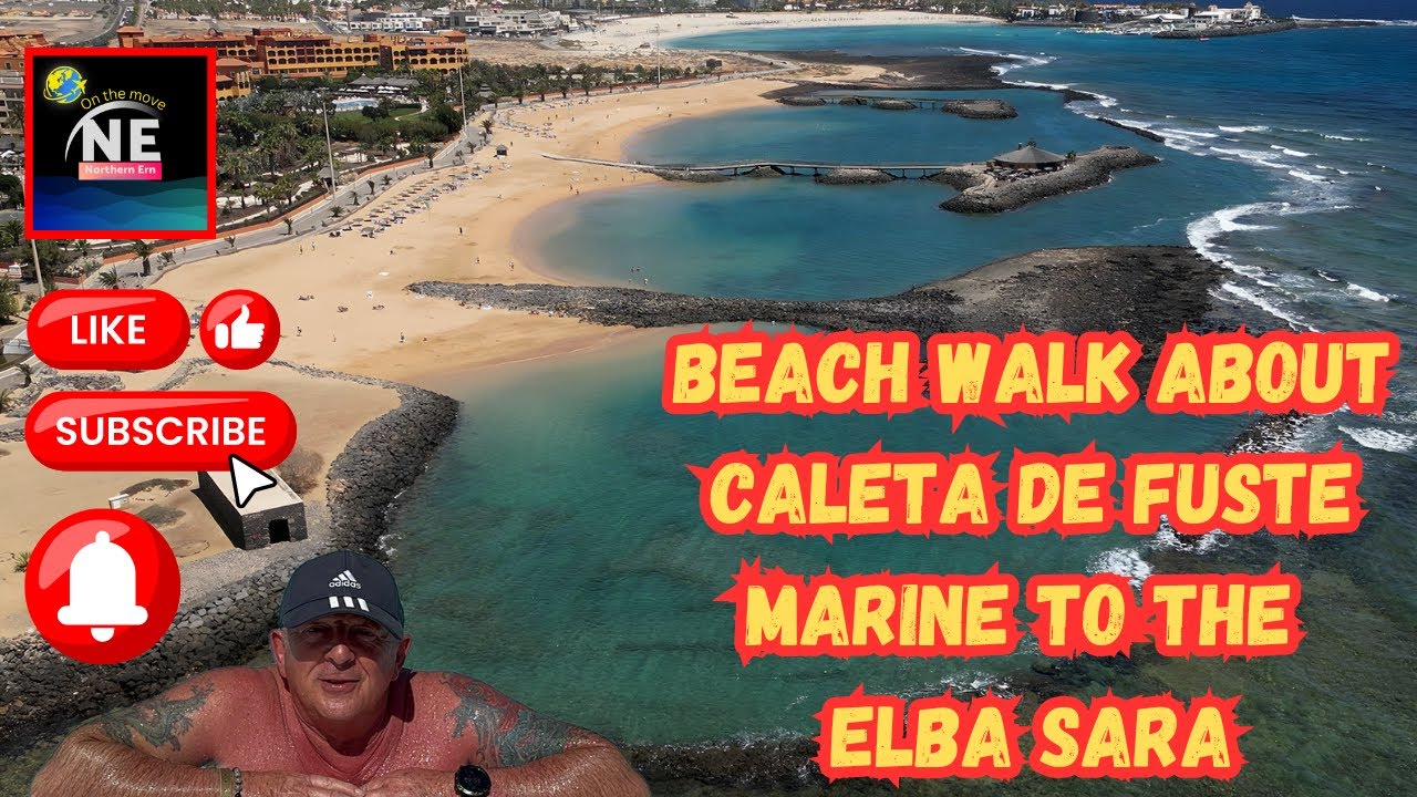 Walk about  Caleta De Fuste Fuerteventura Beach Marine Shops Bars Restaurants