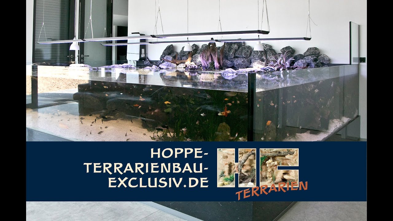 12 qm großes Aquarium für Weichschildkröten, Fische und grüne Wasseragamen, Gewicht ca. 11 Tonnen