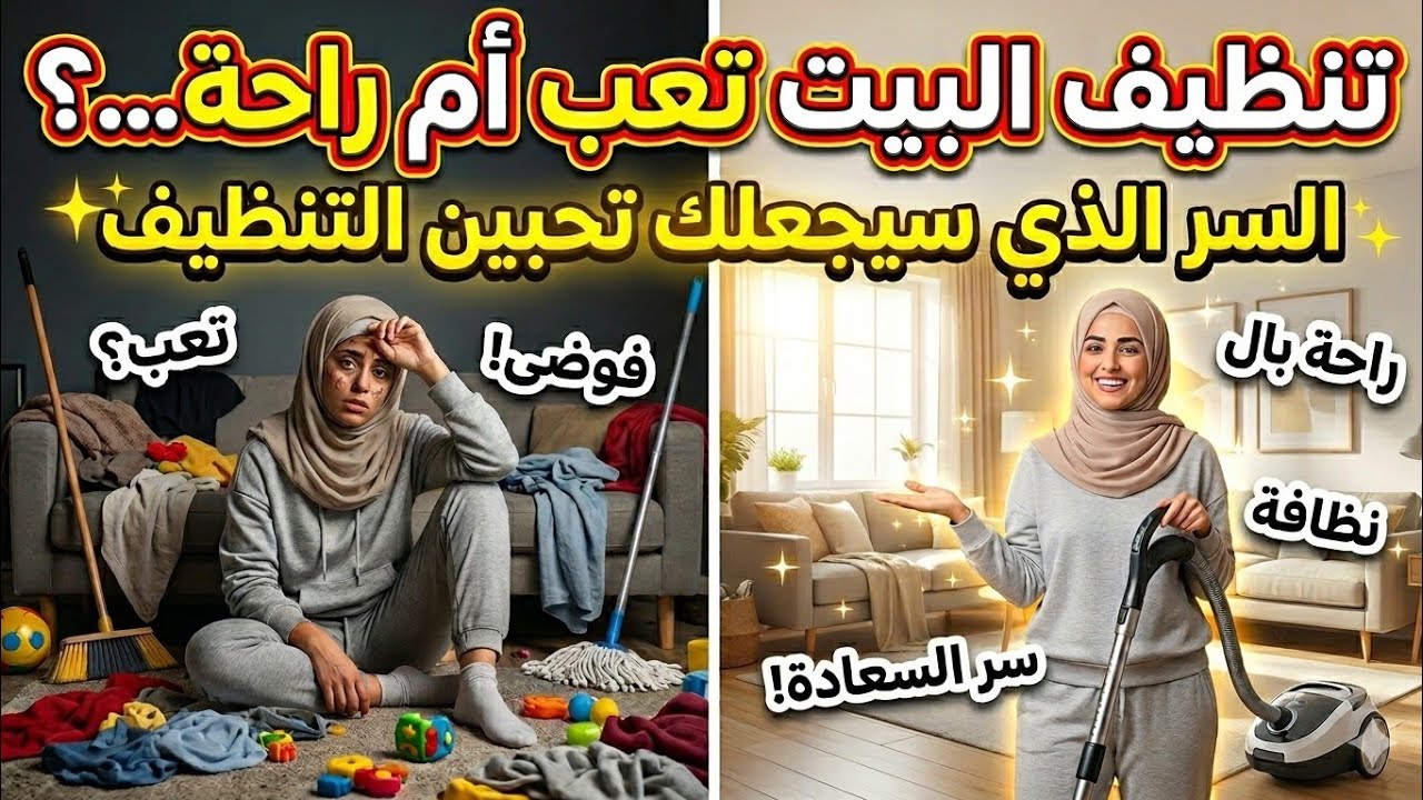 تنظيف البيت تعب أم راحة..؟✅ السر الذي سبجعلك تحبين التنظيف💯