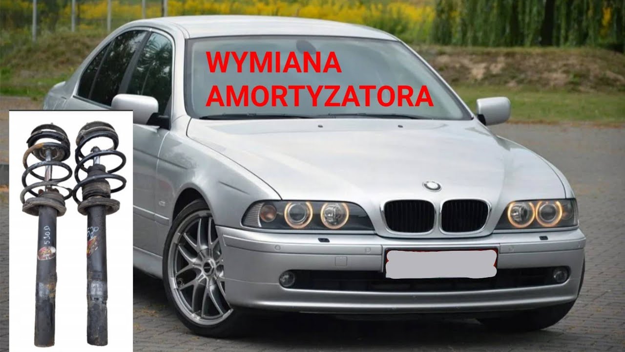 Jak wymienić amortyzator BMW E39 przód sprężynę wymiana amortyzatora sprężyny amortyzatory przedni