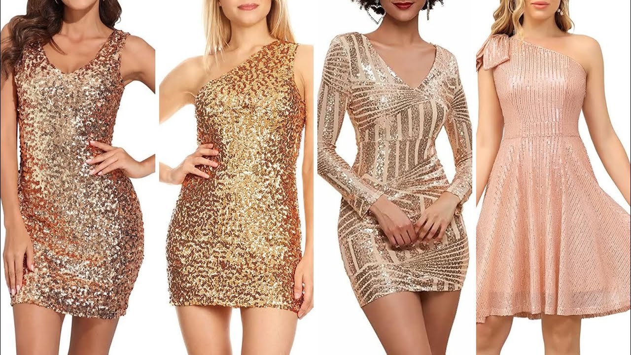 Top 15 Ideas for gold sparkly cocktail dress, Fashion women's cocktail dresses 2023