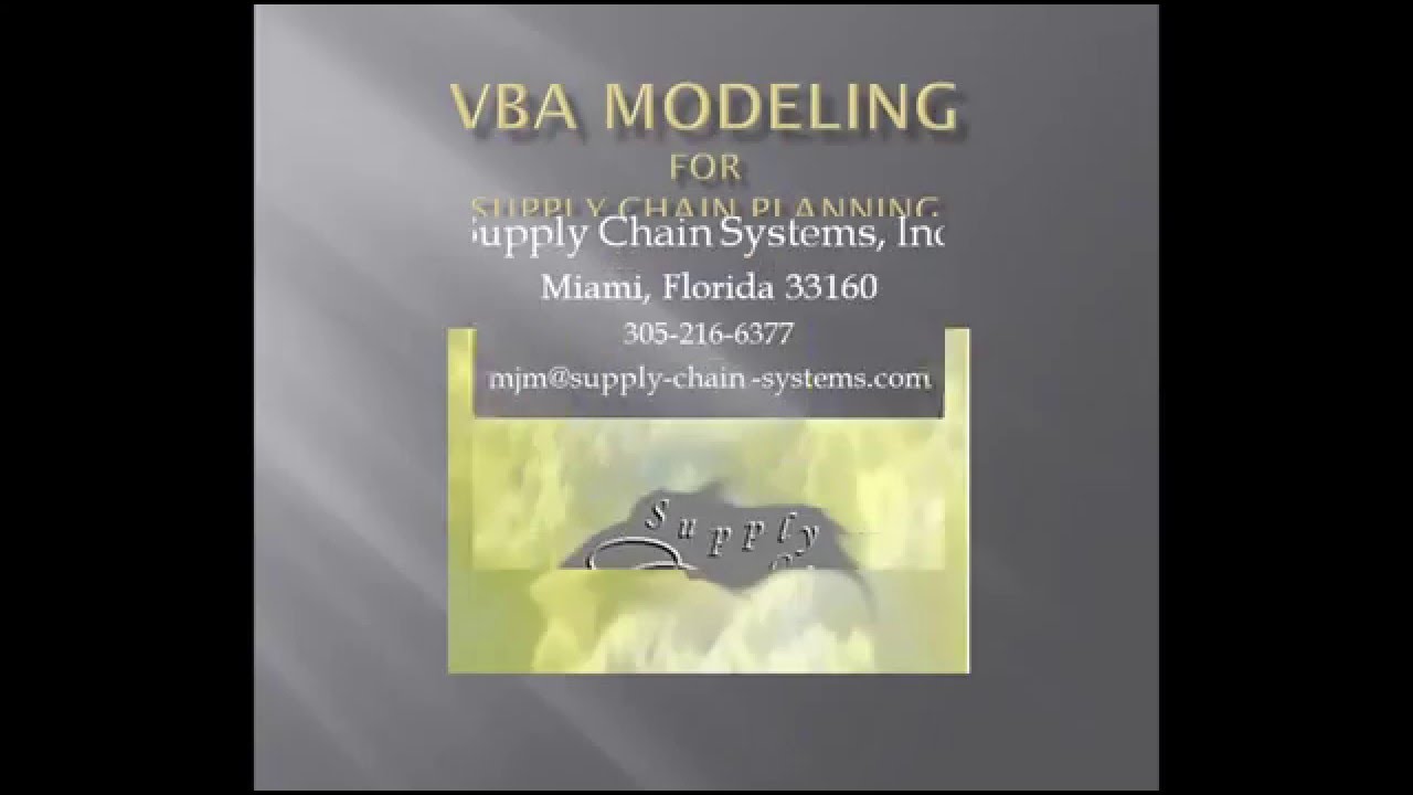 Excel VBA Lesson 7 - For Supply Chain Planning & Financial Analysis