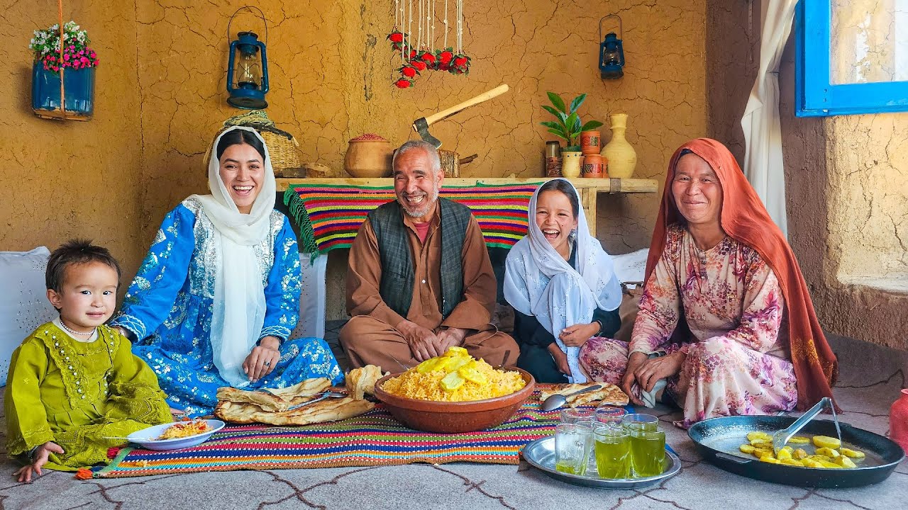 A Happy Family Lunch in Bamyan — Real Afghan Village Life 😊