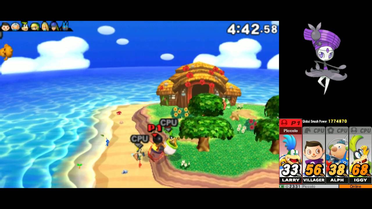Super Smash Bros. 4 3DS: All-Star Mode with Larry (Bowser Jr.) (Hard Difficulty)