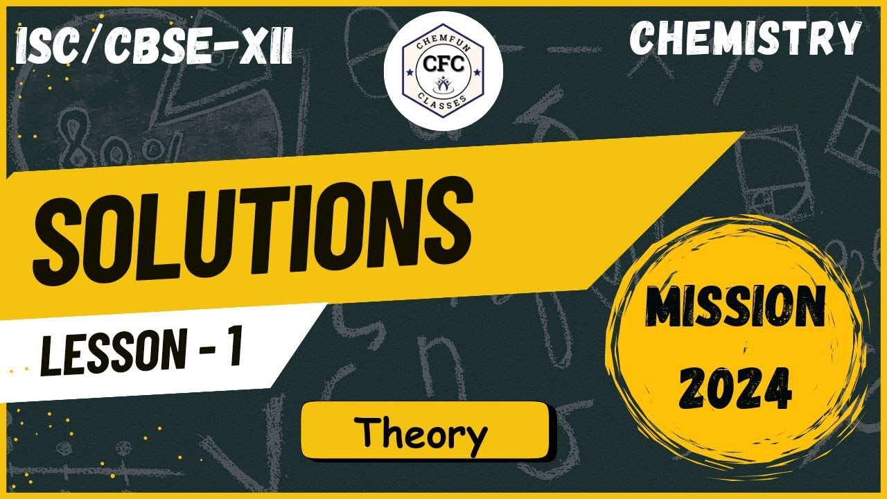 ISC / CBSE Board Exams 2024 || Revision Class-20 || Solutions-1 (Theory)