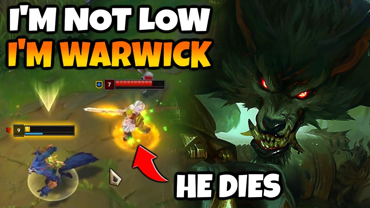 There is no such thing as Low HP for Warwick. That's the ideal HP I want to be. Warwick Top