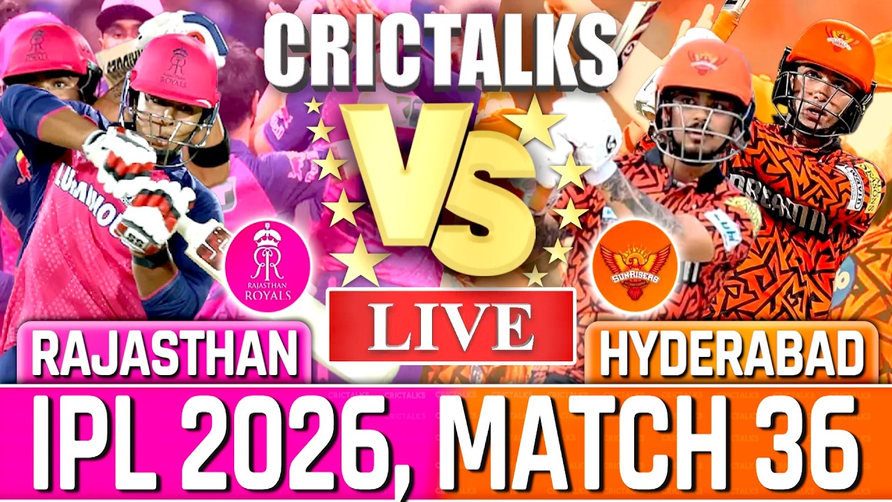 🔴 Live: RR vs SRH Live Cricket Match Today, IPL 2026, Live Match Commentary, 1st Inning