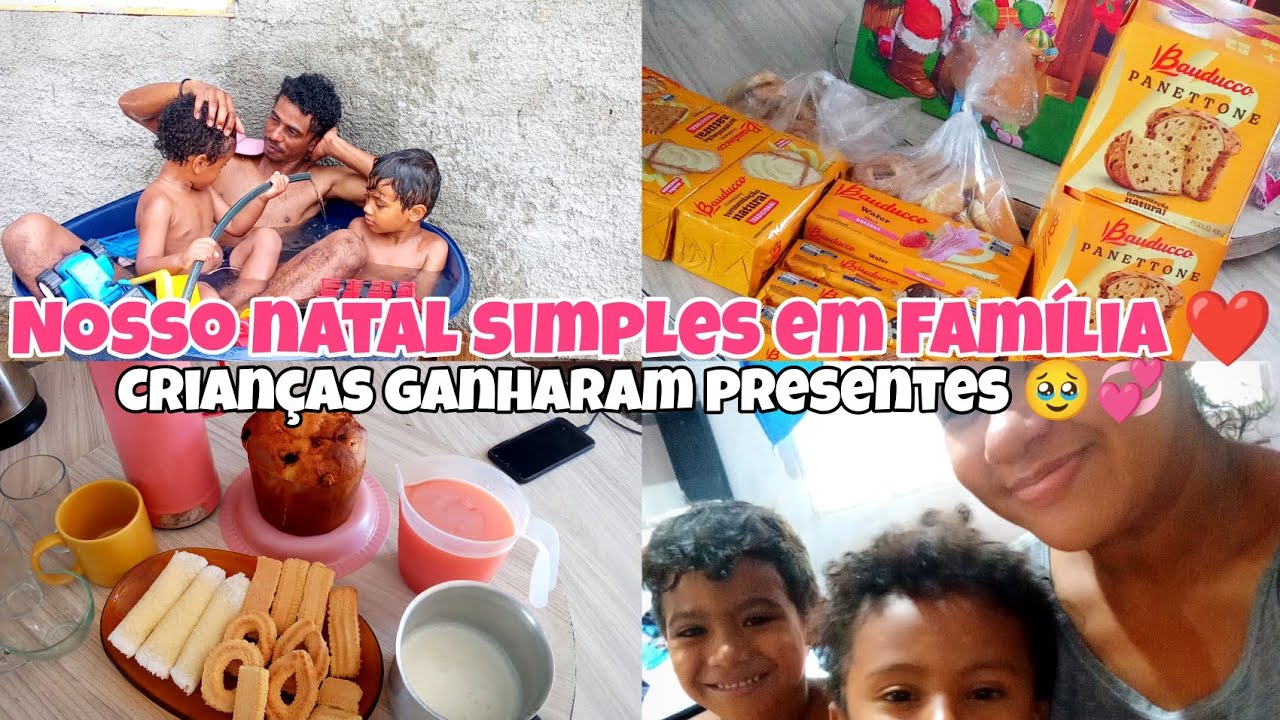 💞Nosso Natal Sem Ceia Mas Cheio De Amor💞🥹 | Crianças Ganharam Presentes💞 Banho Na Caixa De Água❤️💙