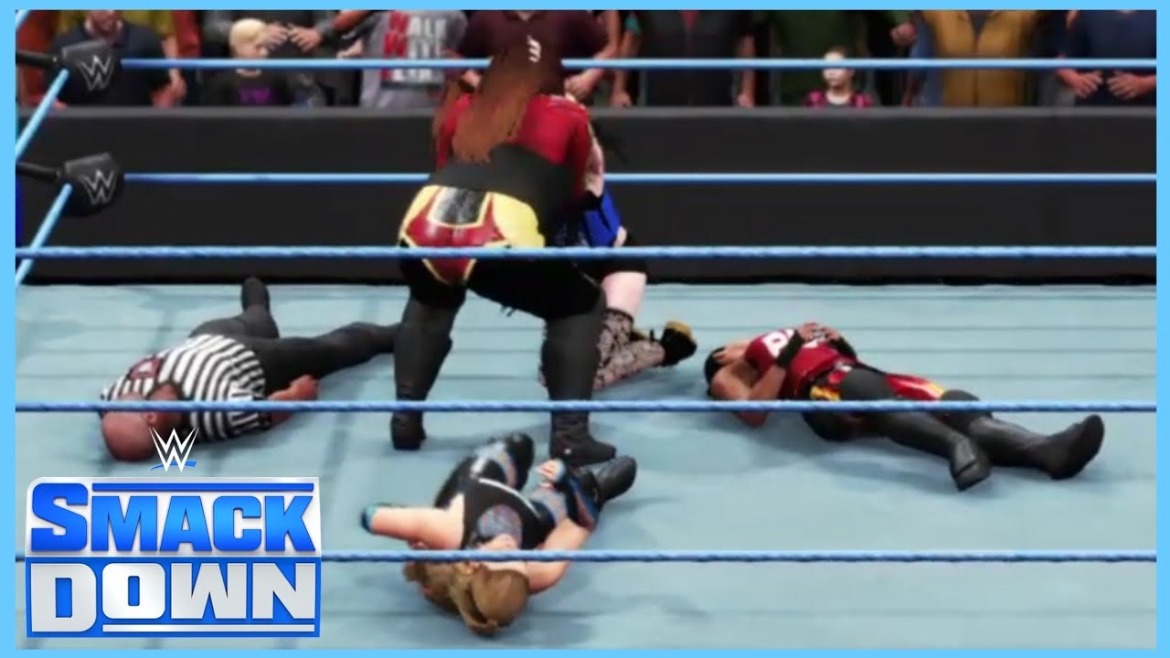 WWE 2K20|SMACKDOWN SHAYNA BASZLER AND NIA JAX VS JESSICA AND NATALYA